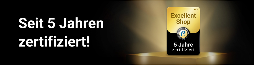 5 Jahre zertifiziert! Trusted Shop